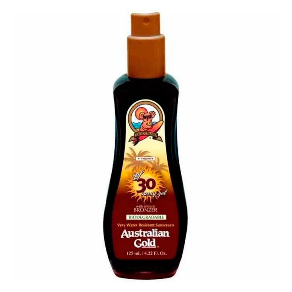 Protetor Bronzeador Spray Gel Australian Gold FPS 30 125g