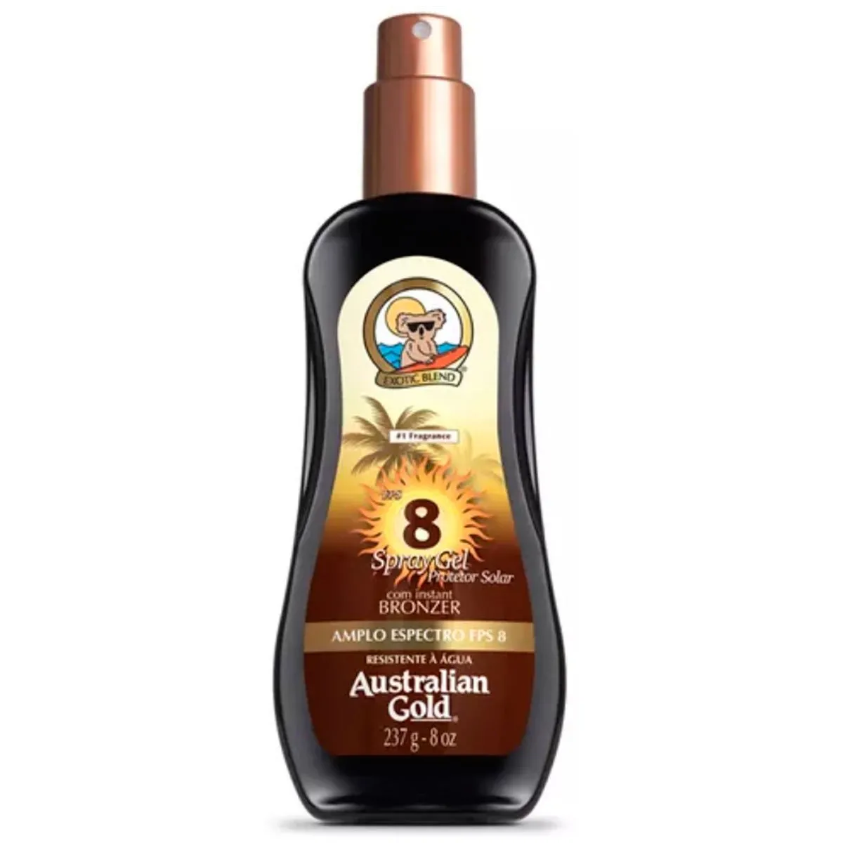 Protetor Bronzeador Spray Gel Australian Gold FPS 8 237g
