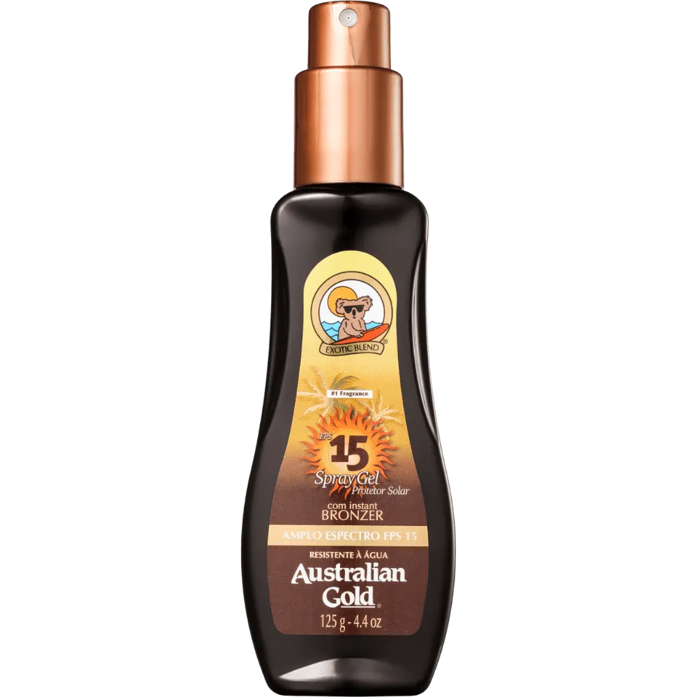 Protetor Solar Corporal FPS 15 Instant Bronzer Spray Gel Australian Gold - 125g
