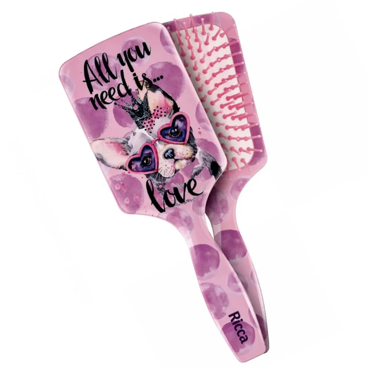 Escova de Desembaraçar Cabelo Racket Ricca Puppy