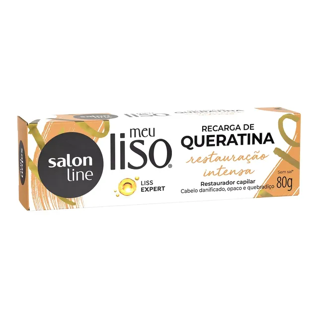 Recarga de Queratina Meu Liso Restauração Intensa 80g - Salon Line