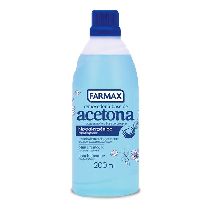 Removedor de Esmaltes Acetona Farmax 200ml