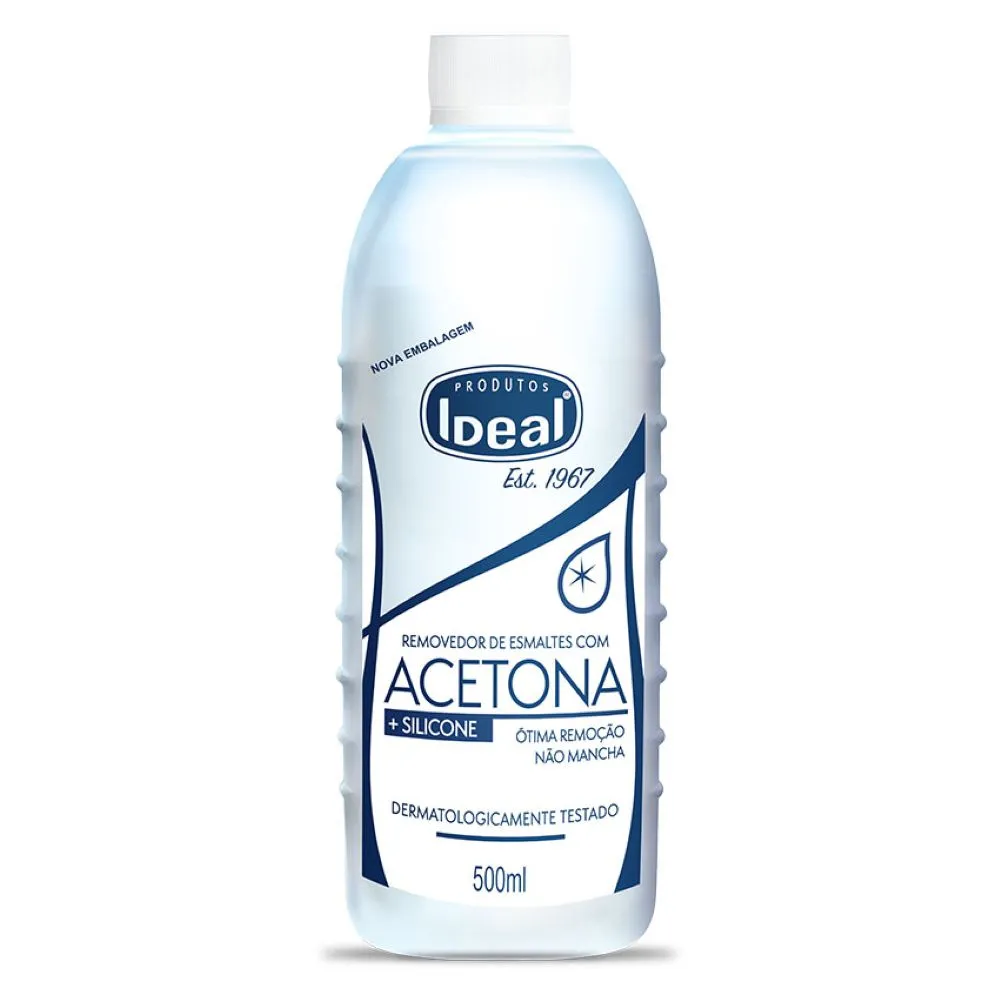 Removedor de Esmaltes Acetona Ideal 500ml