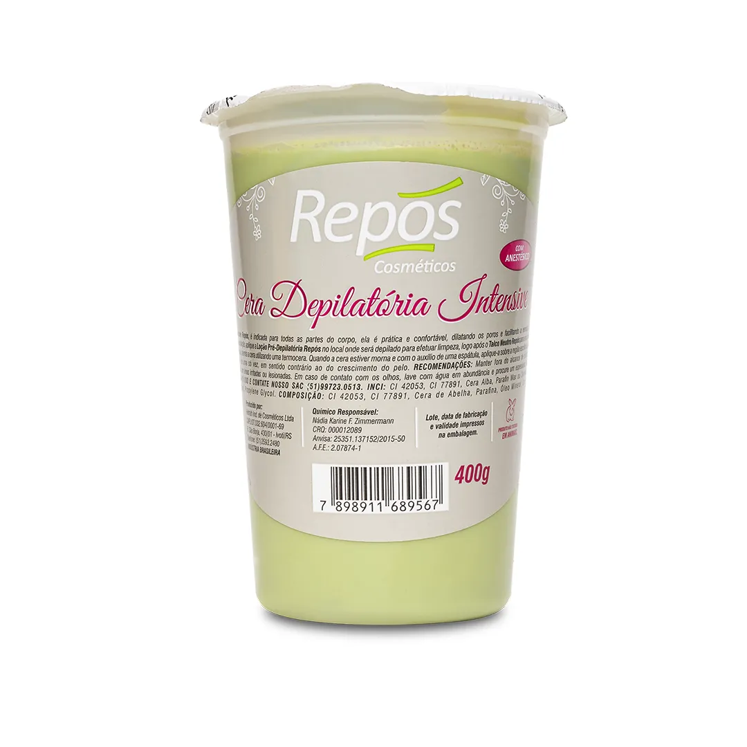 Repos Cera Depilatoria Intense 400g | Linda Cosméticos
