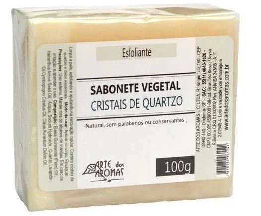 Sabonete Vegetal Esfoliante Cristais de Quartzo - Arte dos Aromas - Ba