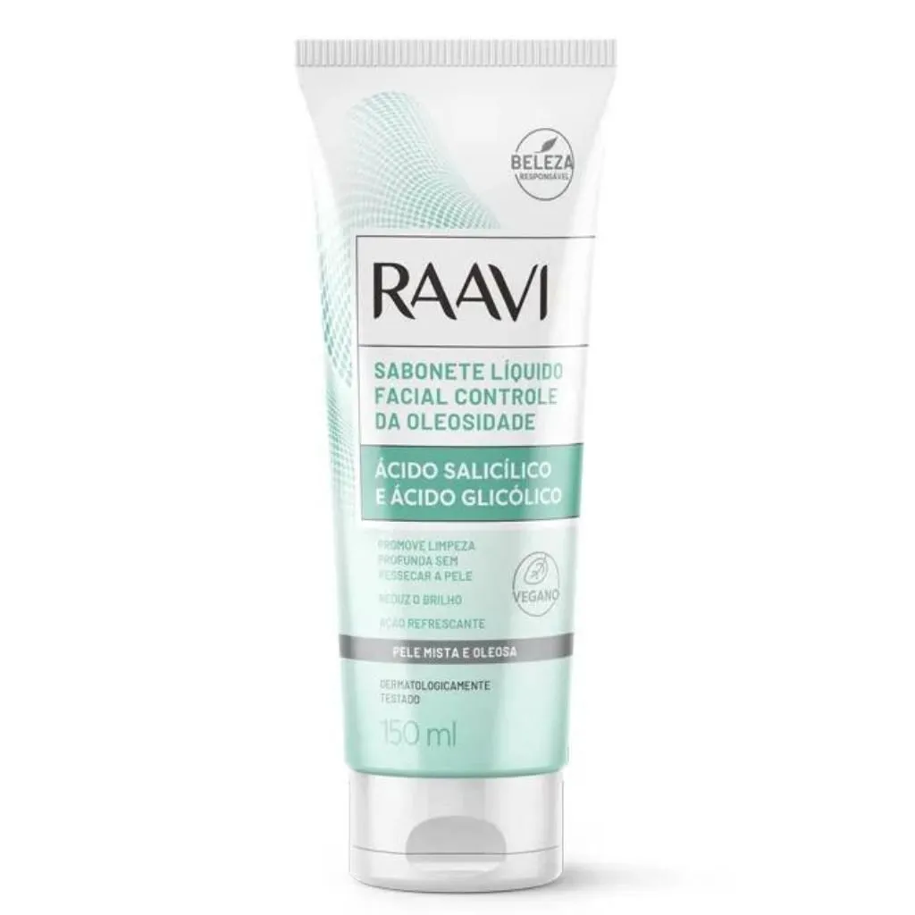 Sabonete Liquido Facial Controle da Oleosidade Raavi 150ml