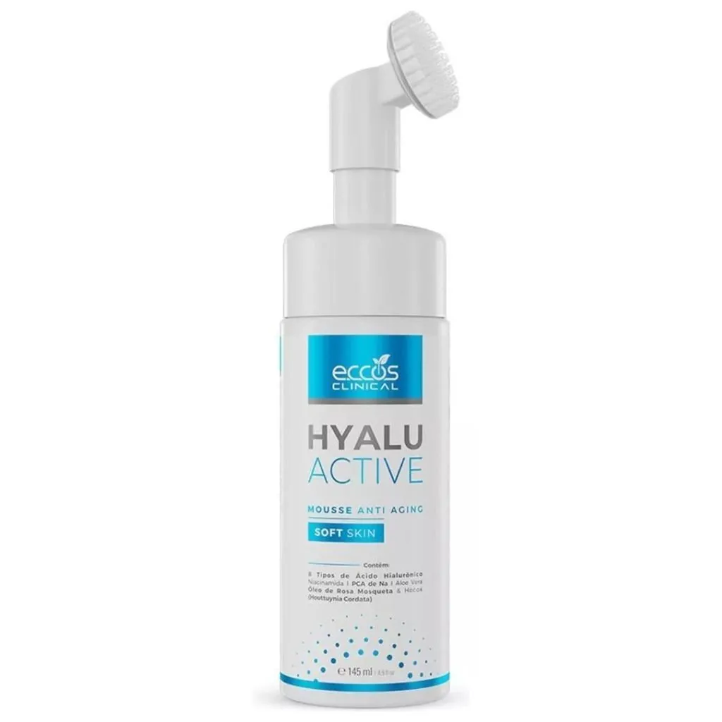 Sabonete Mousse de Limpeza Facial Hyalu Active 145ml Eccos