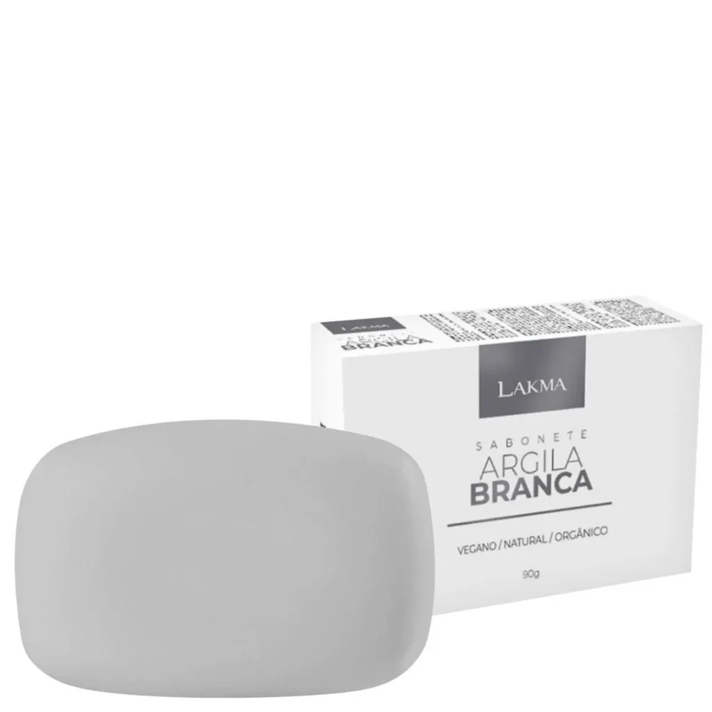 Sabonete Vegano de Argila Branca 90g Lakma