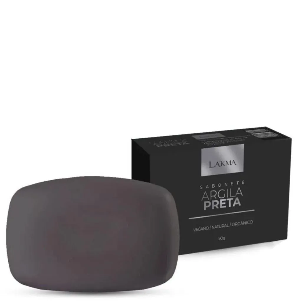 Sabonete Vegano de Argila Preta 90g Lakma