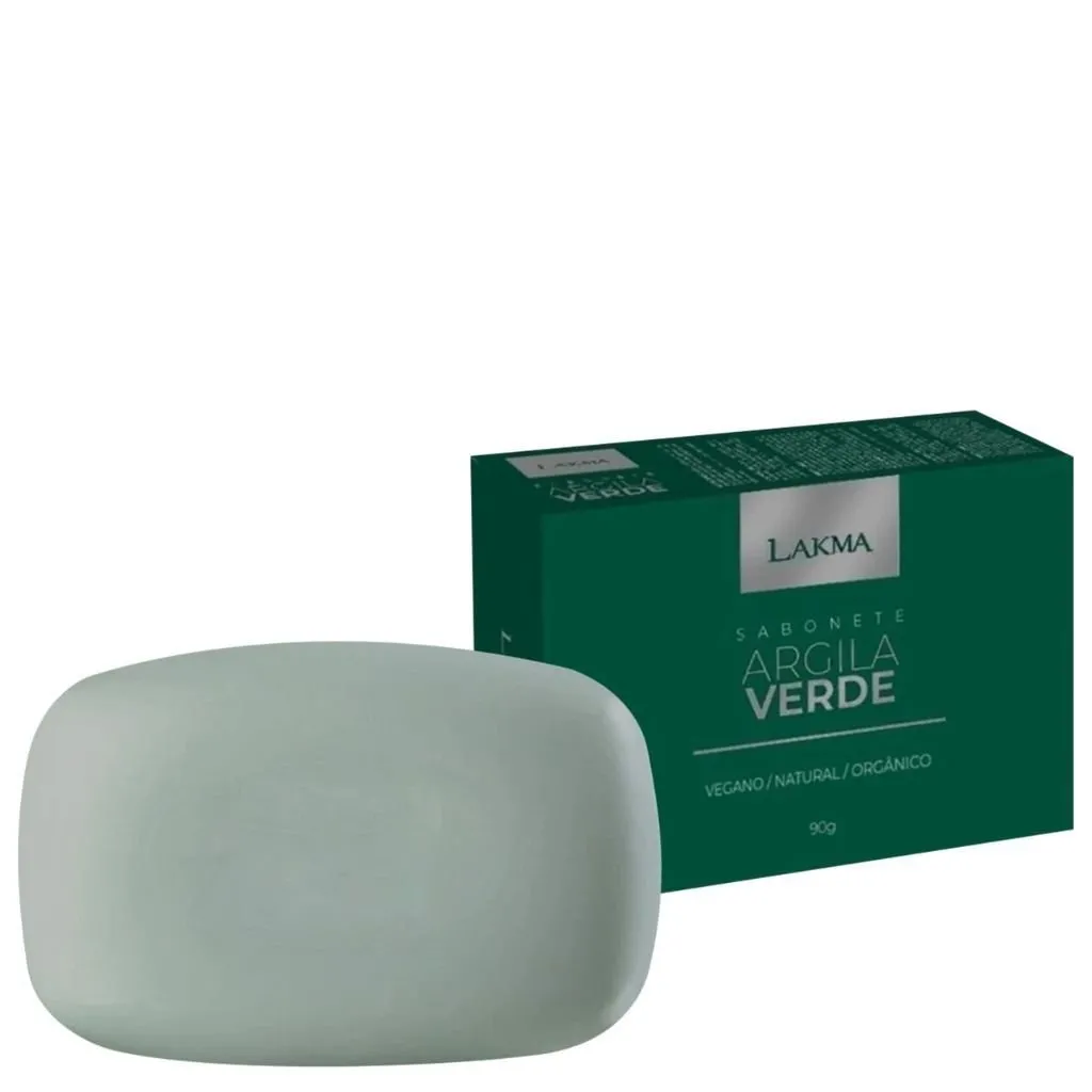 Sabonete Vegano de Argila Verde 90g Lakma