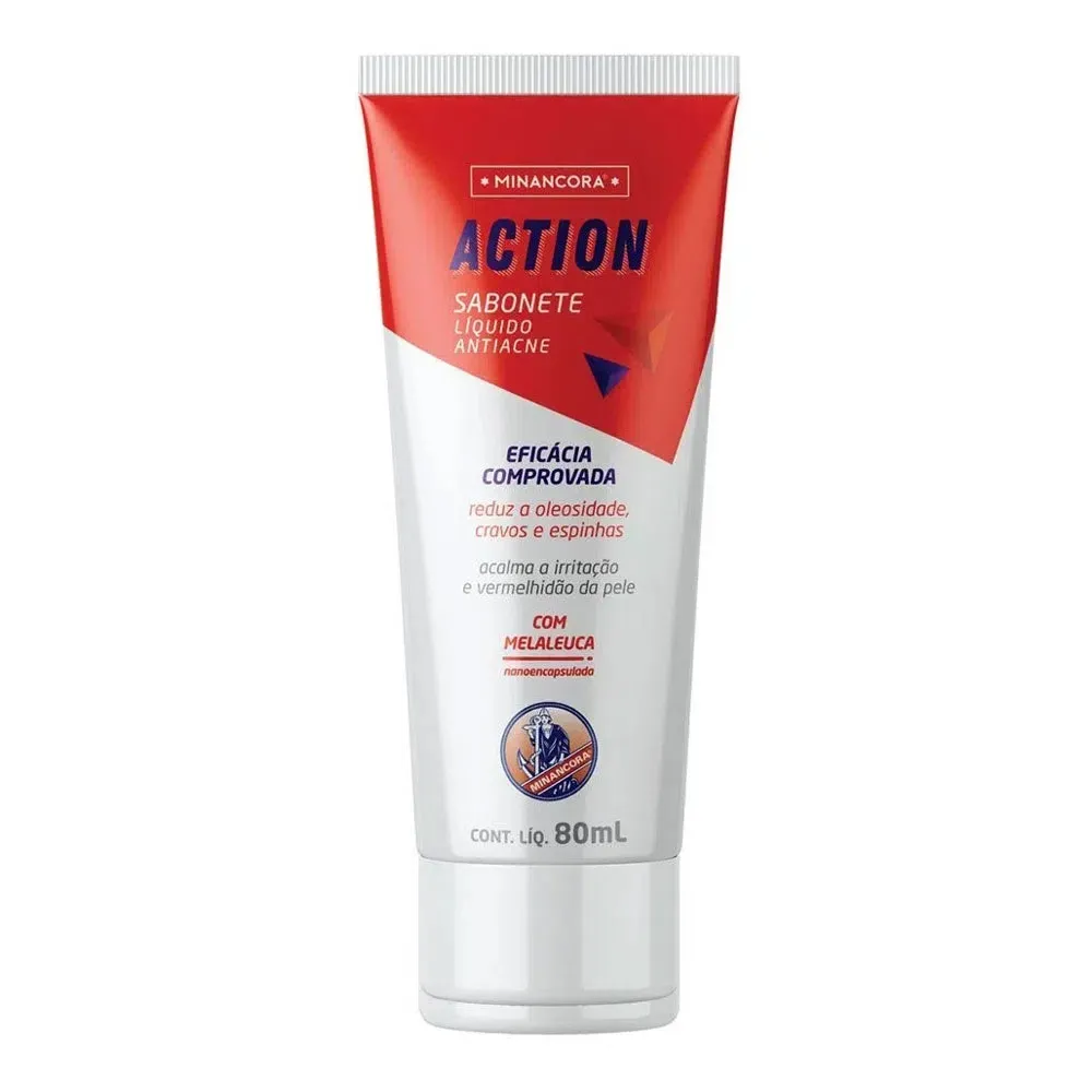 Sabonete Liquido Facial Antiacne Minancora Action 80ml
