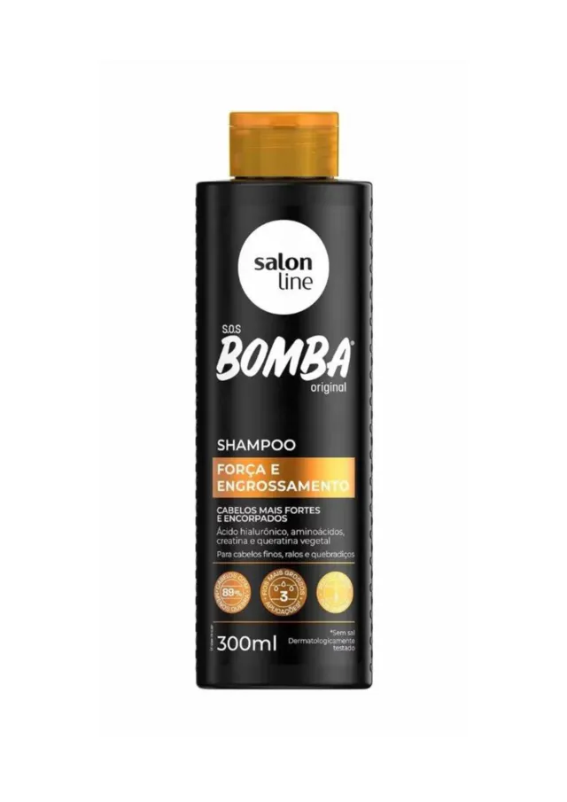 Shampoo SOS Bomba Força e Engrossamento 300ML - Salon Line 