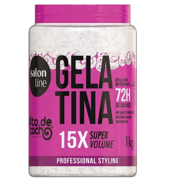 SALON LINE GELATINA TODECACHO 1KG SUPER VOLUME
