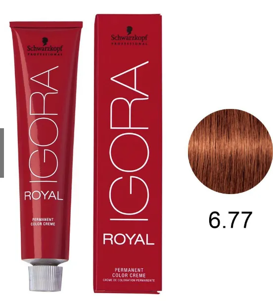 TINTA IGORA ROYAL 6.77 LOURO ESCURO COBRE EXTRA