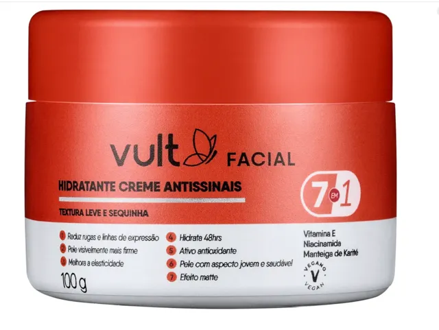CREME HIDRATANTE FACIAL VULT ANTISSINAIS 100G