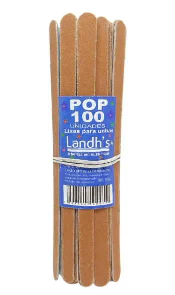 LIXA LANDHS PARA UNHAS POP COM 100UN REF.104