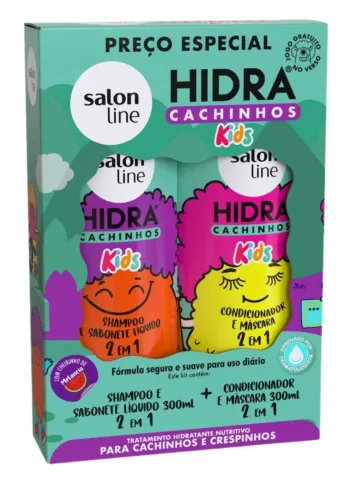 KIT SHAMPOO E CONDICIONADOR SALON LINE HIDRA CACHINHOS 300ML