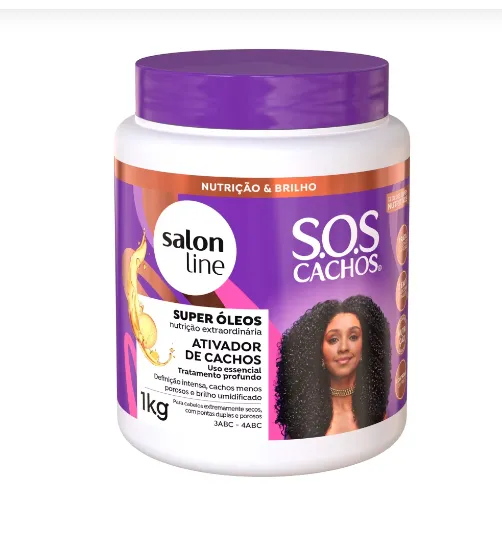 ATIVADOR CACHOS SALON LINE S.O.S CACHOS SUPER OLEOS NUTRITIVO 1KG