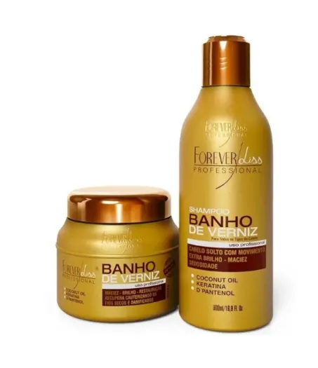 KIT FOREVER LISS BANHO DE VERNIZ SHAMPOO E MASCARA