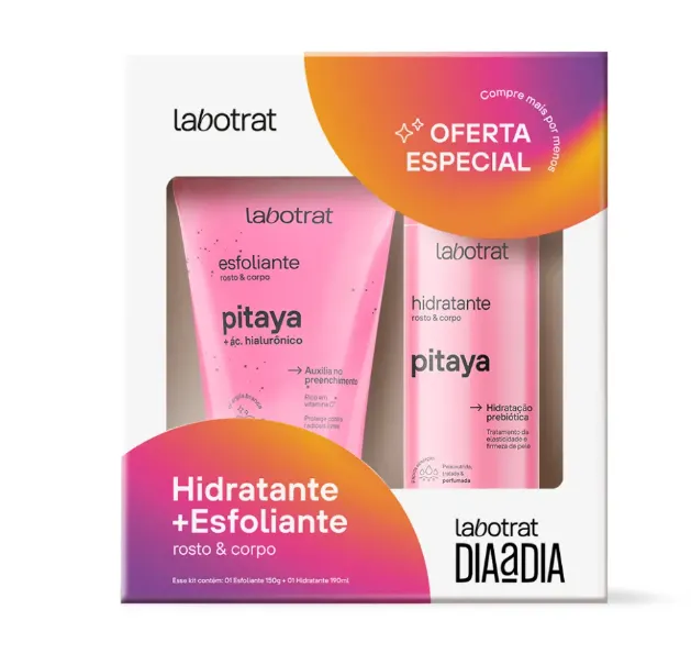 KIT LABOTRAT ESFOLIANTE E HIDRATANTE PITAYA 150/190ML