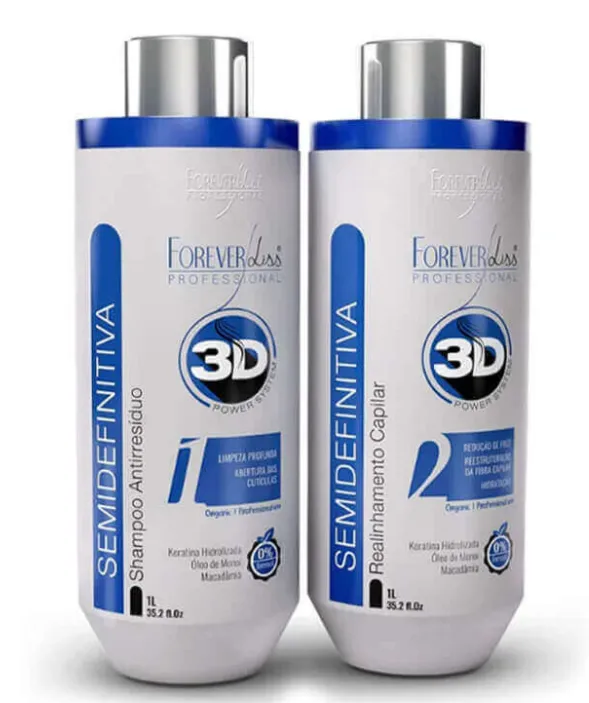 KIT SEMIDEFINITIVA FOREVER LISS 3D 1L