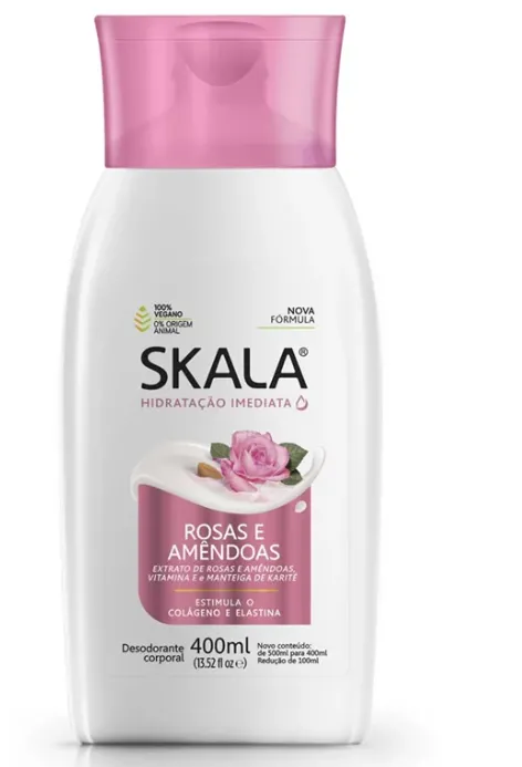 LOCAO HIDRATACAO SKALA ROSAS E AMENDOAS 400ML
