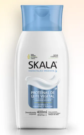 LOCAO HIDRATANTE SKALA PROTEINA DE LEITE VEGETAL 400ML