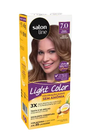 Coloração Salon Line Light Color Profissional 7.0 Louro Natural