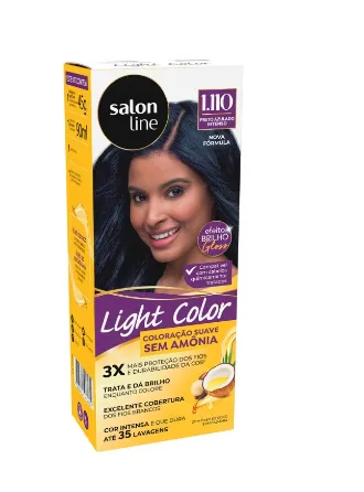 Coloração suave Light Color 1.110 Preto Azulado Intenso Salon Line