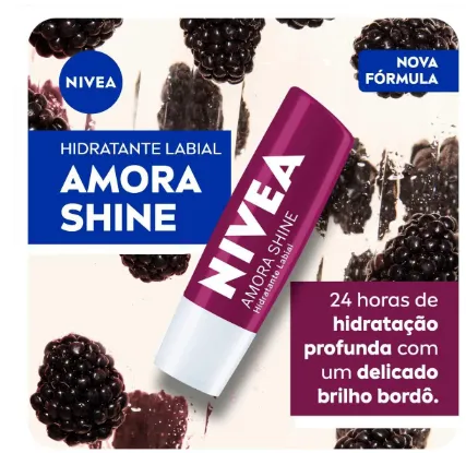 Hidratante Labial Nivea Amora Shine com 4,8g