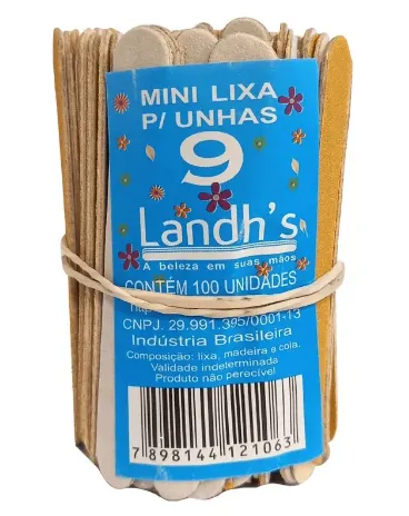 MINI LIXA LANDHS UNHAS 9CM 100UN REF.9135 Q100
