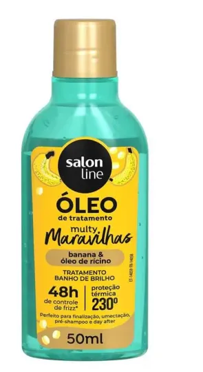 OLEO REPARADOR SALON LINE CACHOS DOS SONHOS MULTY MARAVILHAS BANANA 50ML
