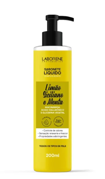 SABONETE LIQUIDO LABORENE LIMAO SICILIANO E MENTA 200ML