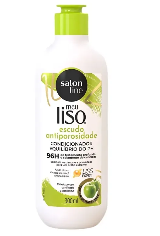 CONDICIONADOR SALON LINE MEU LISO ESCUDO ANTIPOROSIDADE 300ML