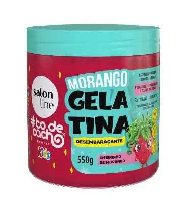 GELATINA SALON LINE KIDS MORANGO 550G