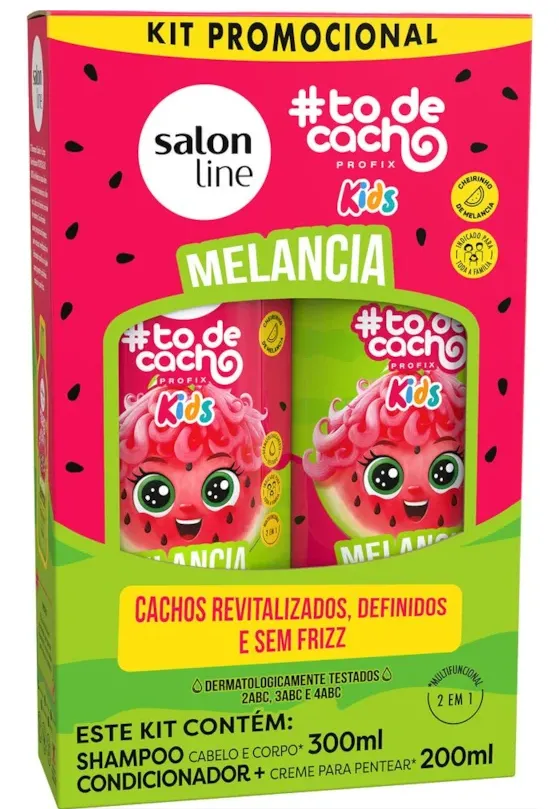 KIT SALON LINE KIDS SHAMPOO E CONDICIONADOR MELANCIA 300/200ML