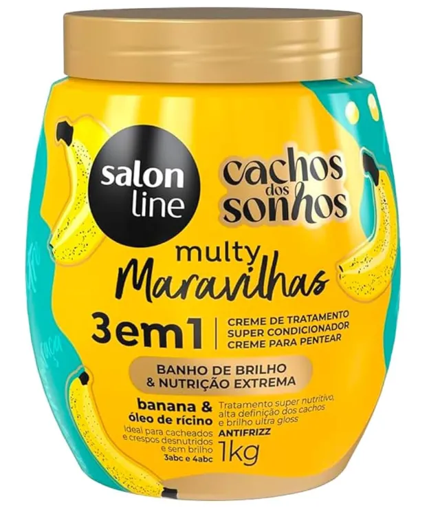 CREME CONDICIONADOR SALON LINE 3EM1 MULTY BANANA 1KG
