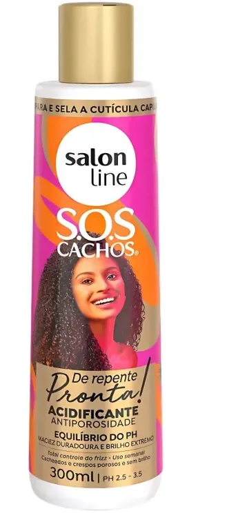 ACIDIFICANTE SALON LINE S.O.S CACHOS ANTIPOROSIDADE 300ML