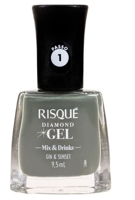 ESMALTE RISQUE DIAMOND GEL GIN E SUNSET 9,5 ML