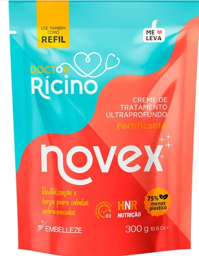 CREME DE TRATAMENTO NOVEX DOCTOR RICINO REFIL 300G