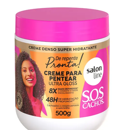 CREME PARA PENTEAR SALON LINE S.O.S ULTRA GLOSS 500G
