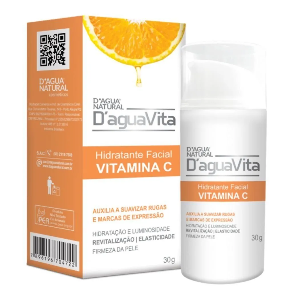 Sérum Hidratante Facial Vitamina C 30g D`agua Vita