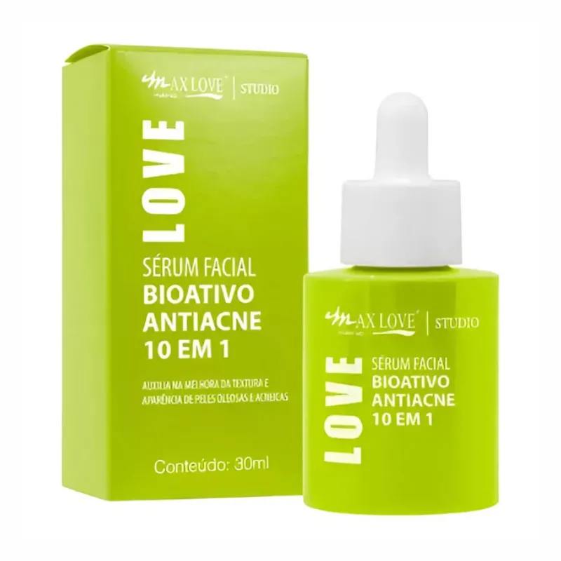 Sérum Facial Bioativo Antiacne 10x1 30ml Max Love