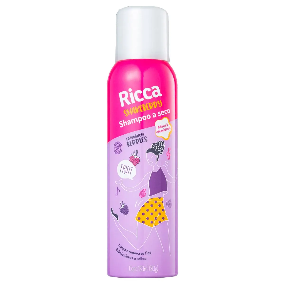 Shampoo a Seco Ricca 150ml Fragrância Berries