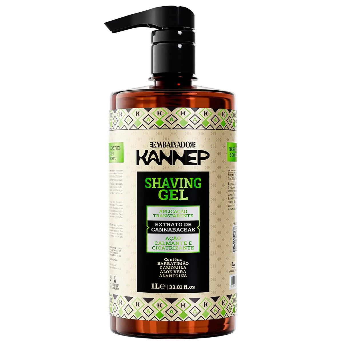 Shaving Gel de Barbear Transparente Kannep Embaixador 1000mL