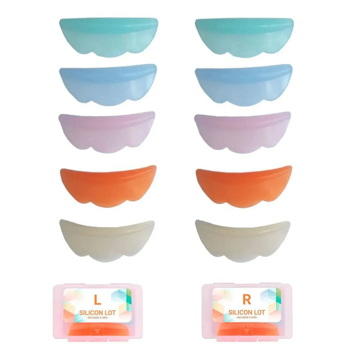 Pad de Silicone Para Lash Lifting 5 Pares Coloridos