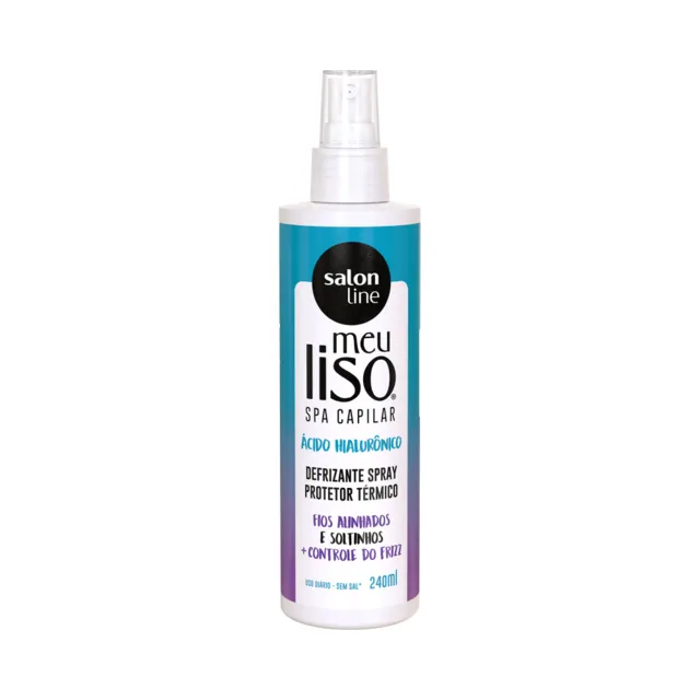 Spray Defrizante Protetor Térmico Meu Liso Hialurônico 240ml - Salon Line