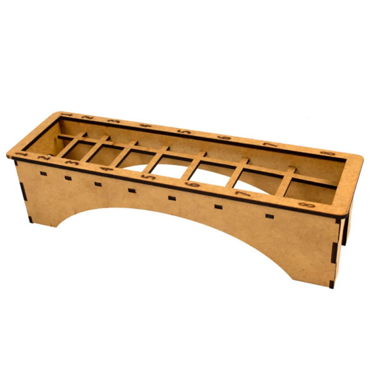 Suporte Organizador Para 8 Pentes de Altura em MDF Marrom Claro