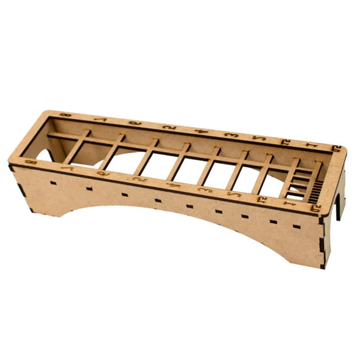 Suporte Organizador Para 10 Pentes de Altura em MDF Marrom Claro