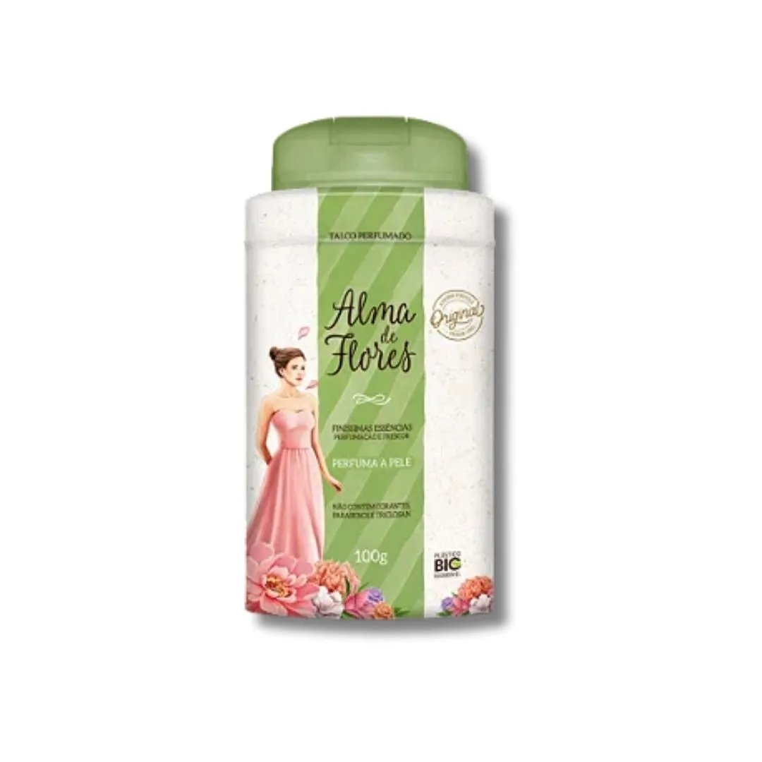 Talco Perfumado Alma de Flores Clássico 100g